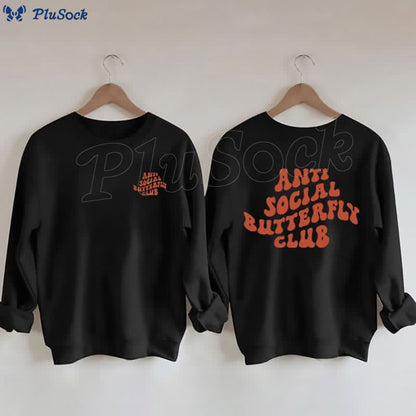 Plusock Plus Size Orange Text Sweatshirt