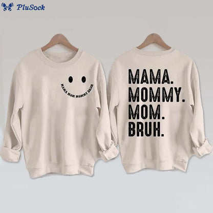 Plusock Plus Size Mom Print Sweatshirt