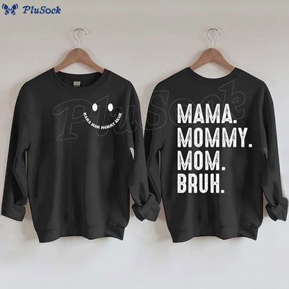Plusock Plus Size Mom Print Sweatshirt
