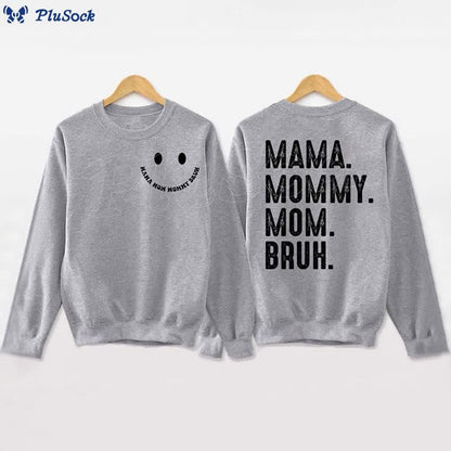 Plusock Plus Size Mom Print Sweatshirt