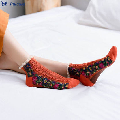 Vintage Lace Ankle Socks(5 Pairs)