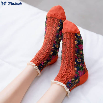 Vintage Lace Ankle Socks(5 Pairs)