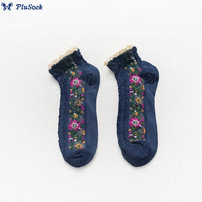 Vintage Lace Ankle Socks(5 Pairs)