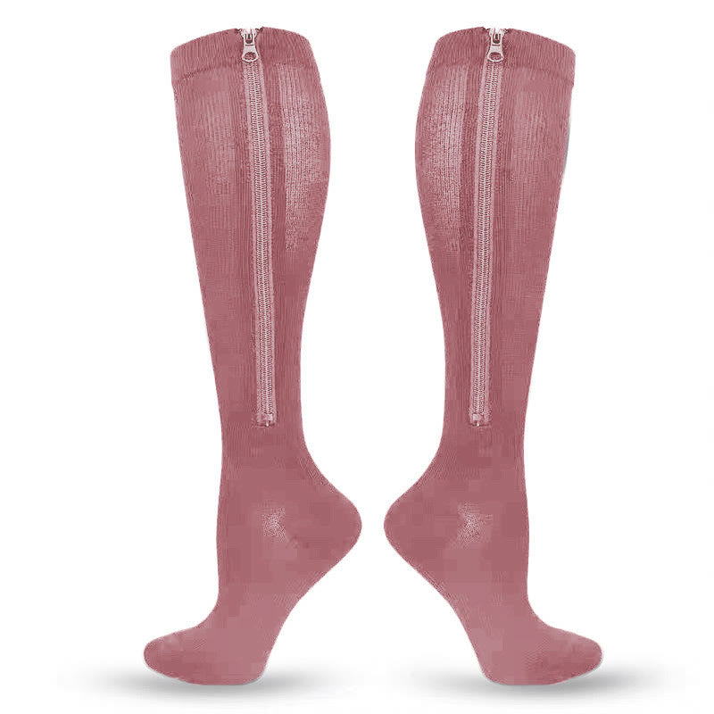 Plusock Plus Size Solid Color Zipper Compression Socks 2XL-7XL  - image 3