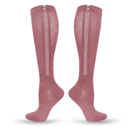 Plusock Plus Size Solid Color Zipper Compression Socks 2XL-7XL  - image 3