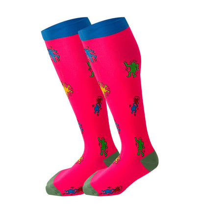 2XL-7XL Plus Size Funny Pattern Compression Socks