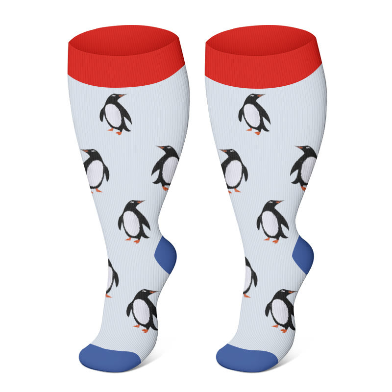 Plusock Plus Size Penguin Fox Compression Socks 2XL-7XL - image 6