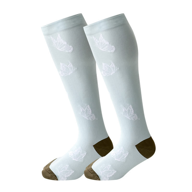 Plusock Plus Size Penguin Fox Compression Socks 2XL-7XL - Butterfly - 7XL - image 2