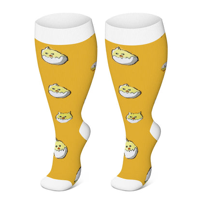 2XL-7XL Plus Size Yellow Series Compression Socks