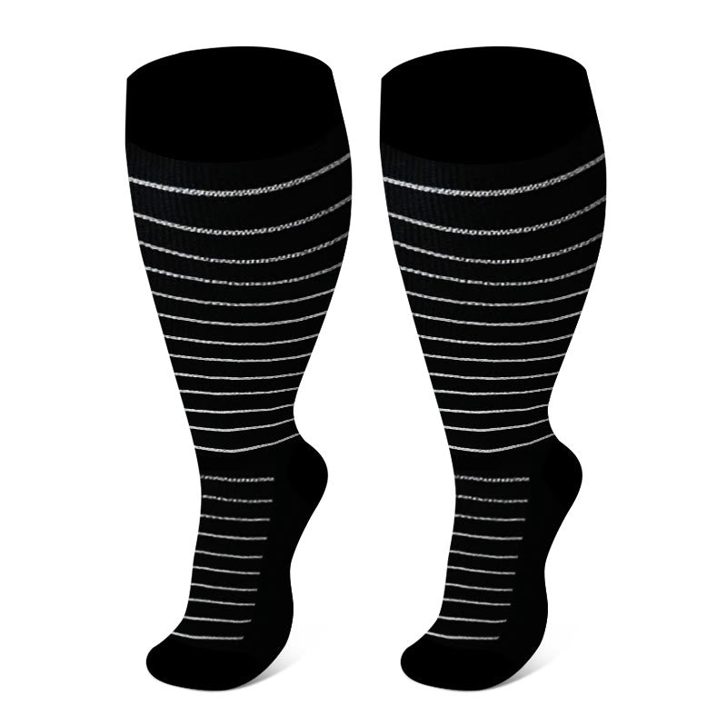 2XL-7XL Plus Size Rhombus Compression Socks