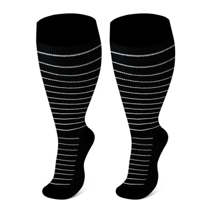 2XL-7XL Plus Size Rhombus Compression Socks