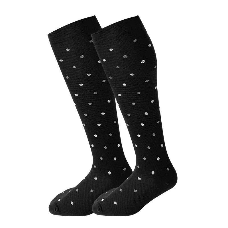 Plusock Plus Size Rhombus Compression Socks 2XL-7XL(3 Pairs) - Polka Dots - 7XL - image 3