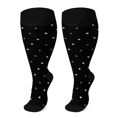 2XL-7XL Plus Size Rhombus Compression Socks