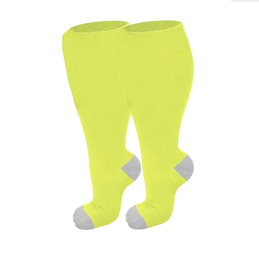 Plusock Plus Size Fluorescent Green Compression Socks - image 0