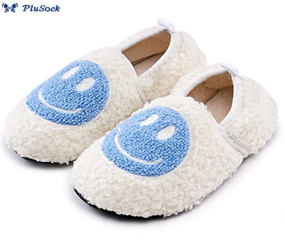 Plus Size Pink Smiley Face Slippers