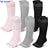 Plusock Double Bars Solid Color Compression Socks(6 Pairs)