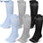Plusock Soft Solid Color Compression Socks(6 Pairs)