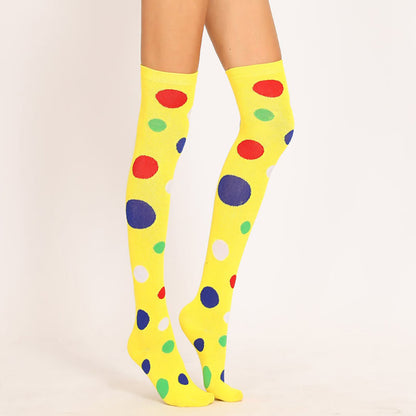 Colorful Dots Thigh High Socks(5 Pairs)