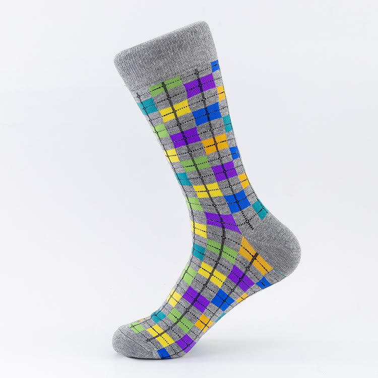 Plusock Plaid Heart Crew Socks(5 Pairs) - image 4