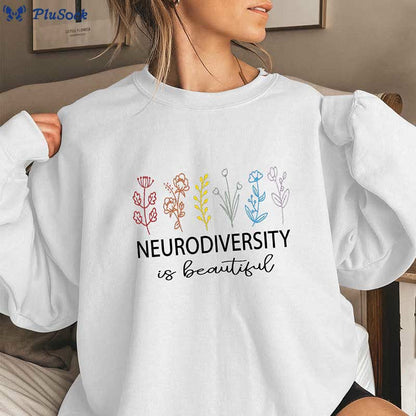 Plusock Plus Size Flower Text Sweatshirt