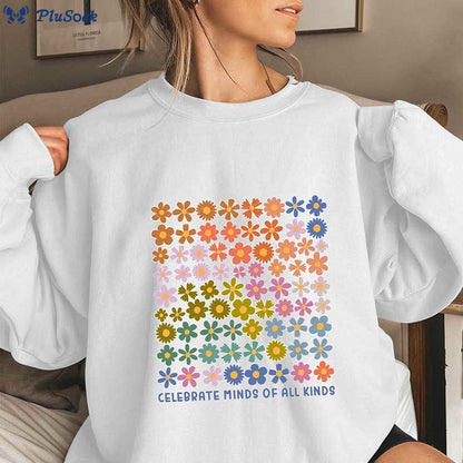 Plusock Plus Size Cute Flowers Sweatshirt