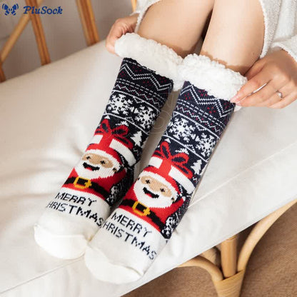 Plusock Plus Size Bell Elk Slipper Socks