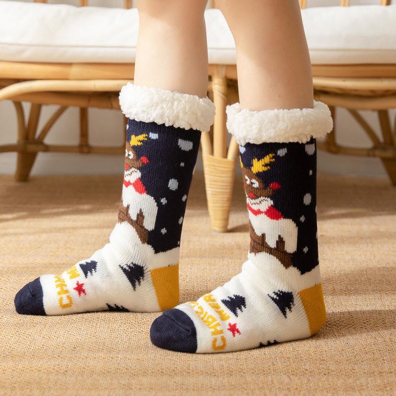 Plusock Plus Size Polar Bear Slipper Socks - Navy Blue - EU36-42(US3-8.5) - image 3