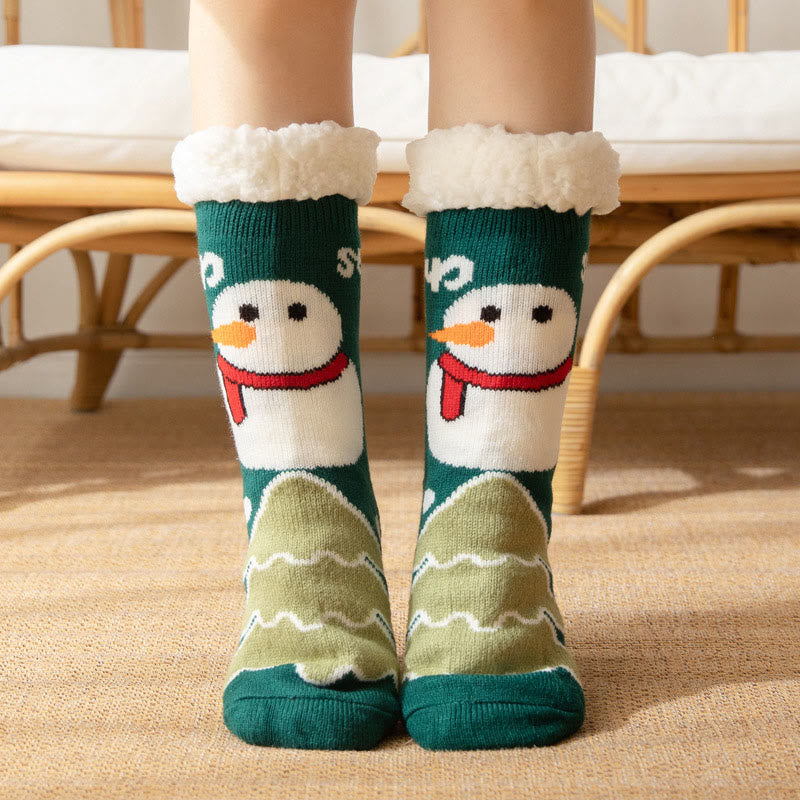 Plusock Plus Size Polar Bear Slipper Socks - Green - EU36-42(US3-8.5) - image 2