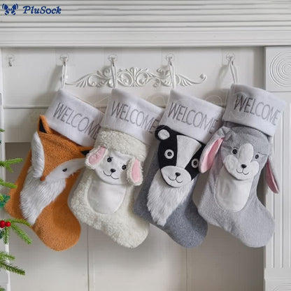 Plus Size Skunk Fox Handing Socks(4 Pairs)