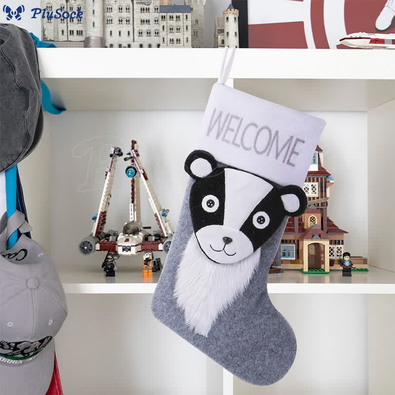 Plus Size Skunk Fox Handing Socks(4 Pairs)