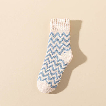 Plusock Wave Plus Velvet Quarter Socks(6 Pairs) - Beige - EU36-45(US3-11) - image 9