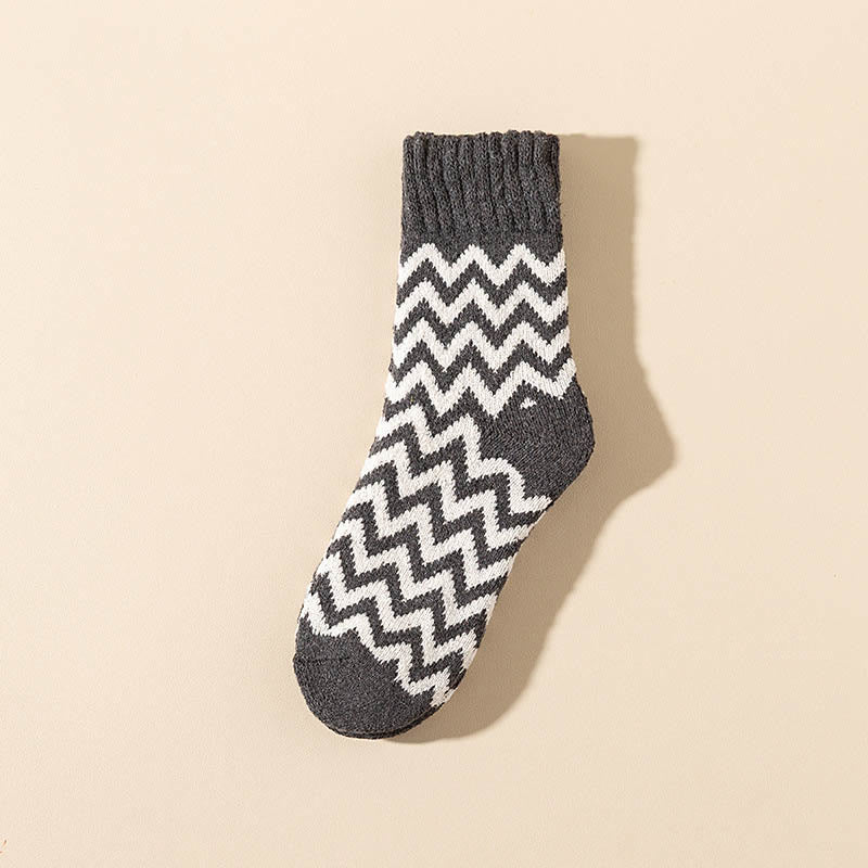 Plusock Wave Plus Velvet Quarter Socks(6 Pairs) - Dark Grey - EU36-45(US3-11) - image 11