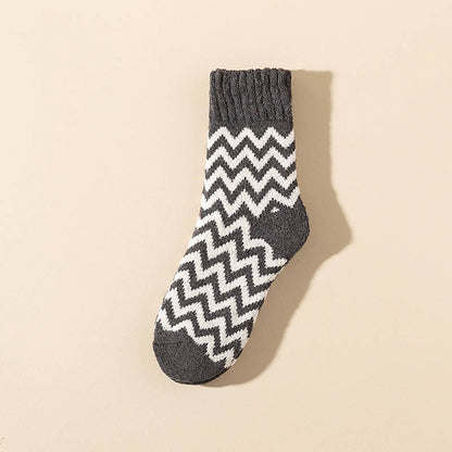 Plusock Wave Plus Velvet Quarter Socks(6 Pairs) - Dark Grey - EU36-45(US3-11) - image 11