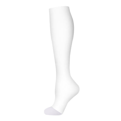 Plusock Classic Color Open Toe Compression Socks(5 Pairs) - White - S/M - image 7