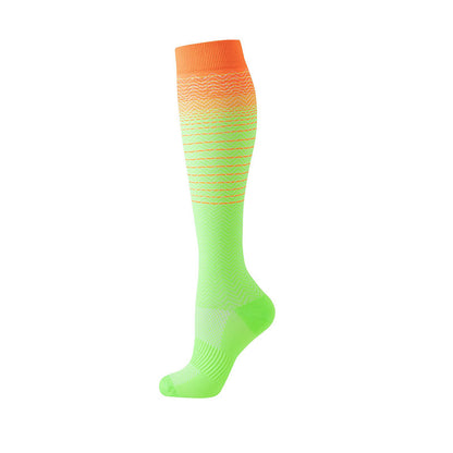 Gradient Stripes Compression Socks(6 Pairs)