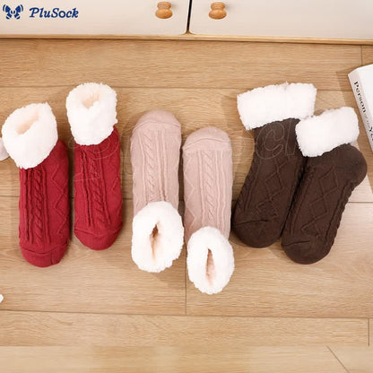 Plus Size Thick Fuzzy Indoor Slipper Socks