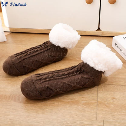 Plus Size Thick Fuzzy Indoor Slipper Socks