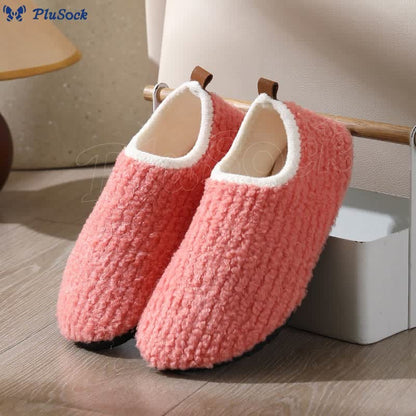 Plus Size Fuzzy Curly Fur Slippers