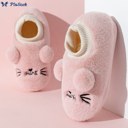Plus Size Cartoon Cat Slippers