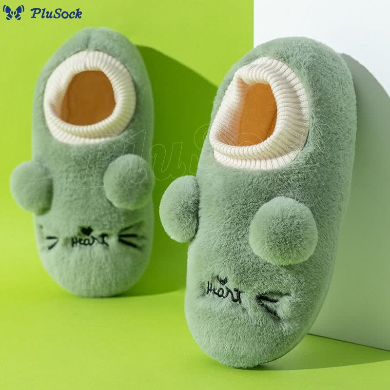 Plus Size Cartoon Cat Slippers