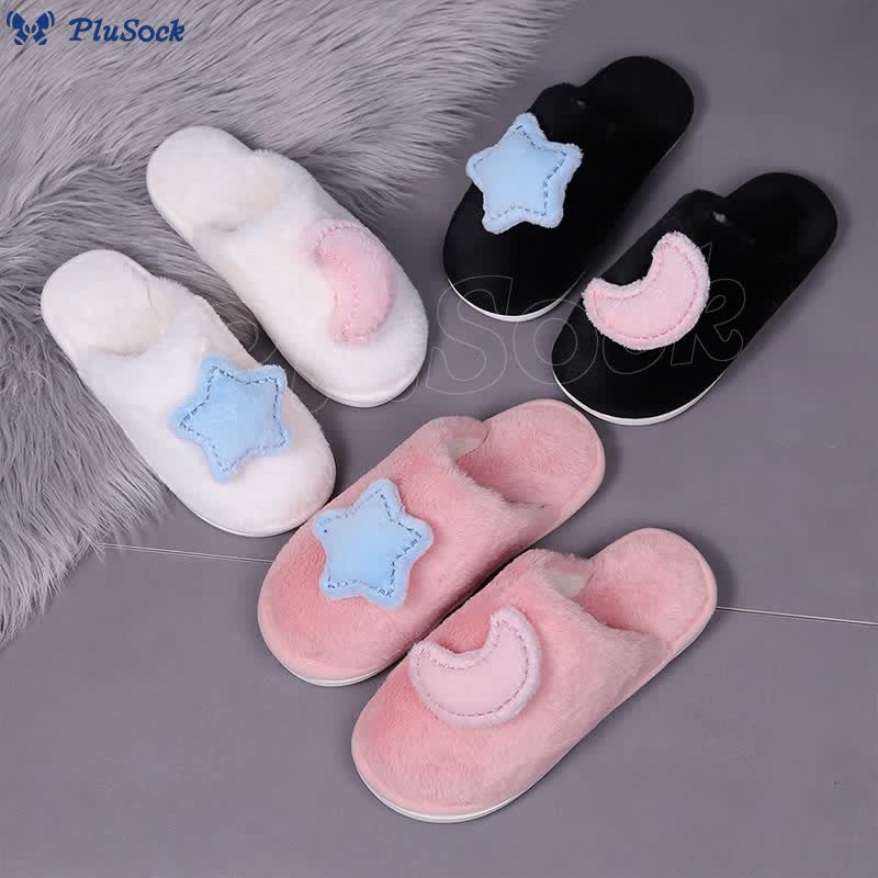 Plus Size Moon Stars Slippers