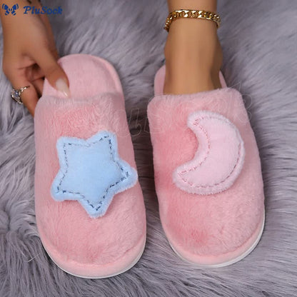 Plus Size Moon Stars Slippers