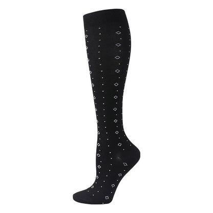 Plusock Wave Grid Compression Socks(3 Pairs) - Polka Dot - S/M - image 4