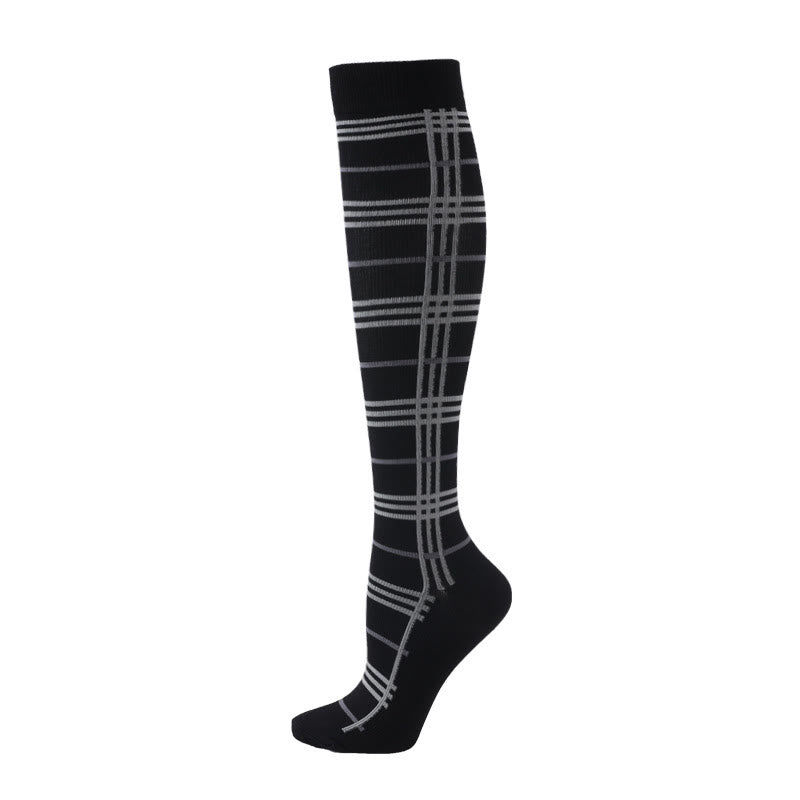 Plusock Wave Grid Compression Socks(3 Pairs) - Grid - S/M - image 6