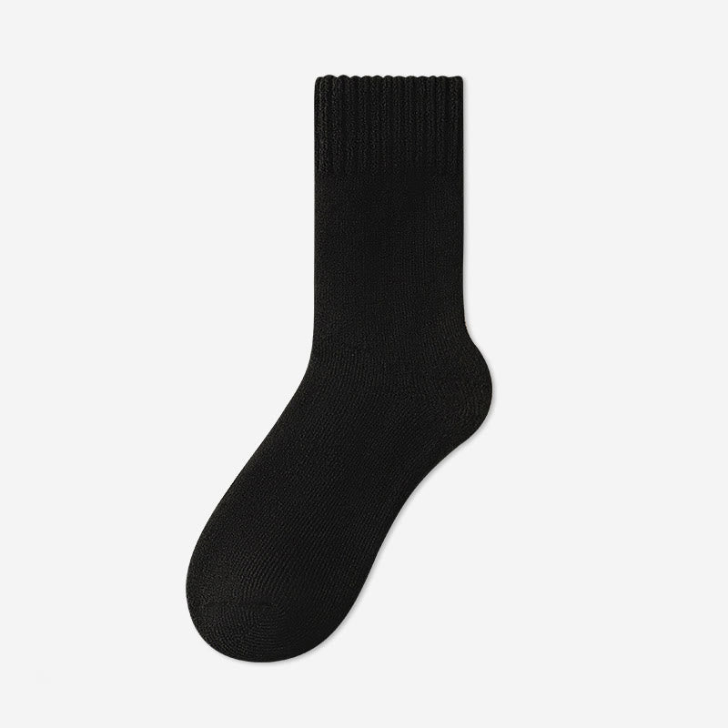 Plusock Solid Color Versatile Quarter Socks(5 Pairs) - Black - EU39-45(US6-11) - image 6