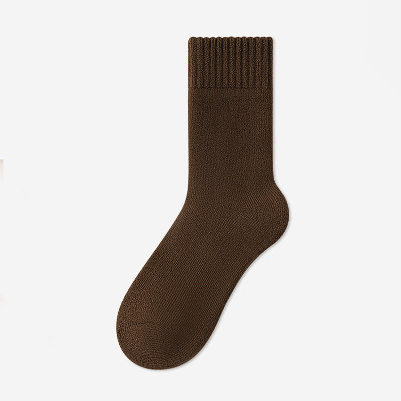 Plusock Solid Color Versatile Quarter Socks(5 Pairs) - Brown - EU39-45(US6-11) - image 10