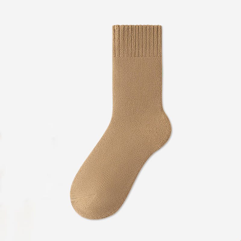 Plusock Solid Color Versatile Quarter Socks(5 Pairs) - Coffee - EU39-45(US6-11) - image 8