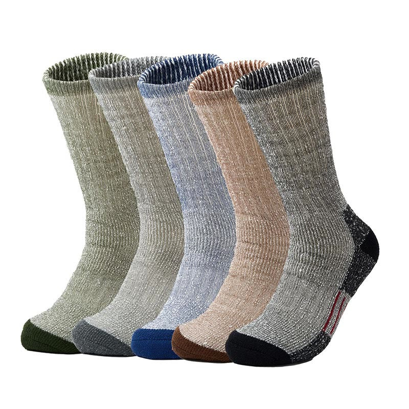 Plusock Chunky Needle Soft Crew Socks(5 Pairs) - Multicolor - EU40-44(US10-13) - image 0