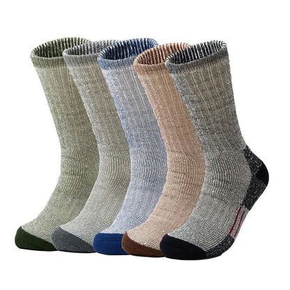 Plusock Chunky Needle Soft Crew Socks(5 Pairs) - Multicolor - EU40-44(US10-13) - image 0