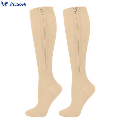 2XL-7XL Plus Size Classic Zipper Compression Socks(3 Pairs) - image 10